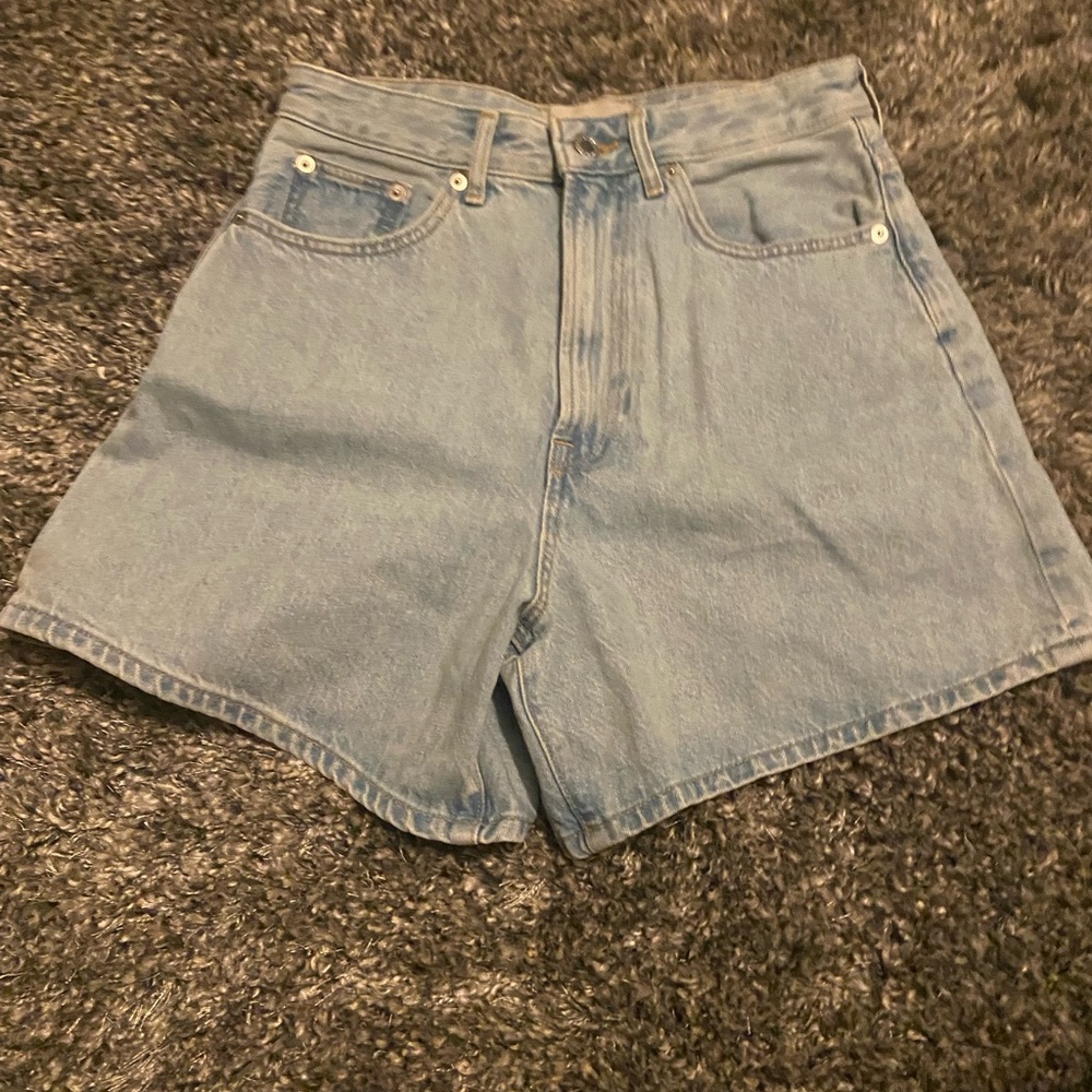Light blue A line denim shorts new size 0 or 2 (25 or 26)